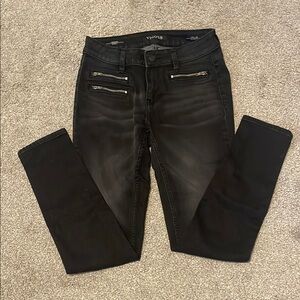 Vigoss Black Skinny Jeans with Zipper Details